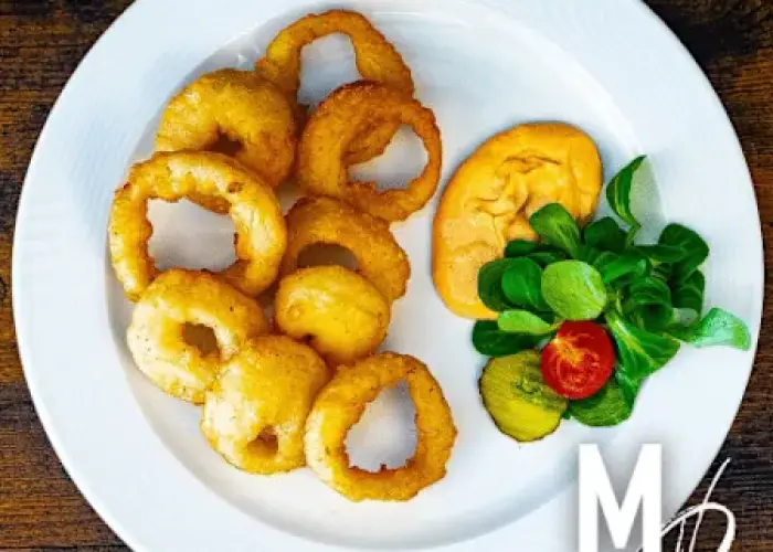 Frittierte Zwiebelringe